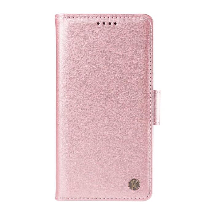 YIKATU - YIKATU Samsung Galaxy A37 Plånboksfodral Konstläder Ställ Skydd - Rosa Gold
