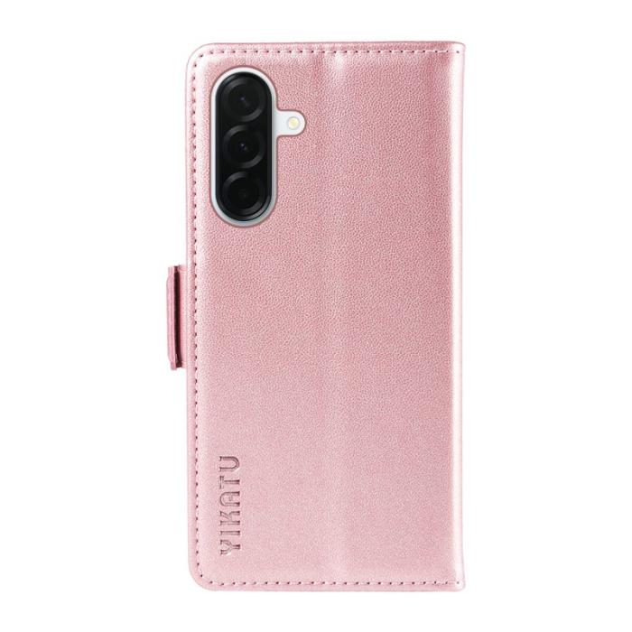 YIKATU - YIKATU Samsung Galaxy A37 Plånboksfodral Konstläder Ställ Skydd - Rosa Gold
