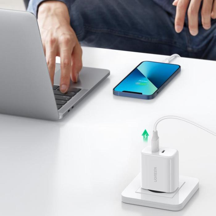 Ugreen - Ugreen Väggladdare 2x USB-C 40W Power Delivery - Vit