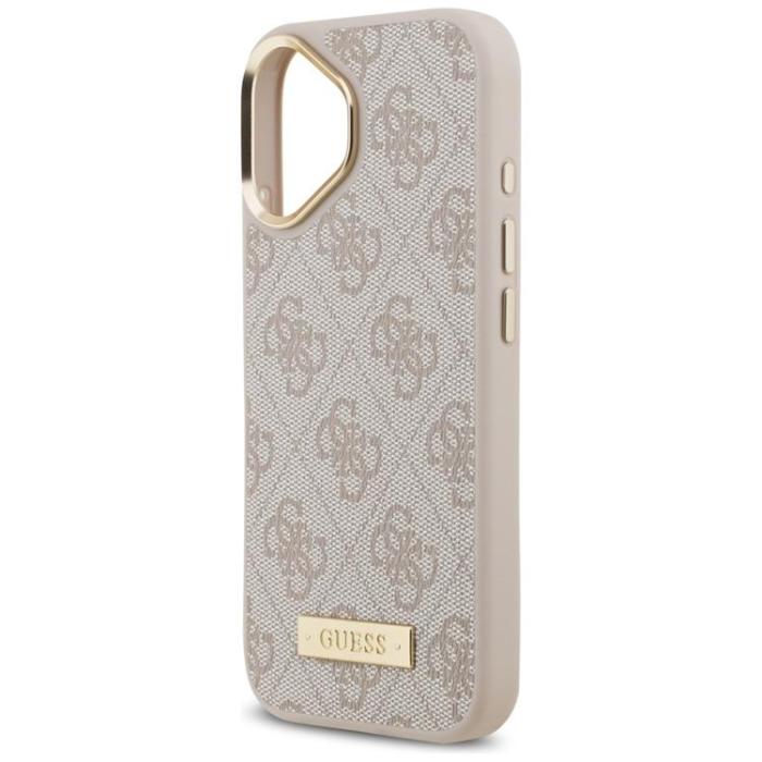Guess - Guess iPhone 17 Mobilskal 4G Logo Plate - Rosa