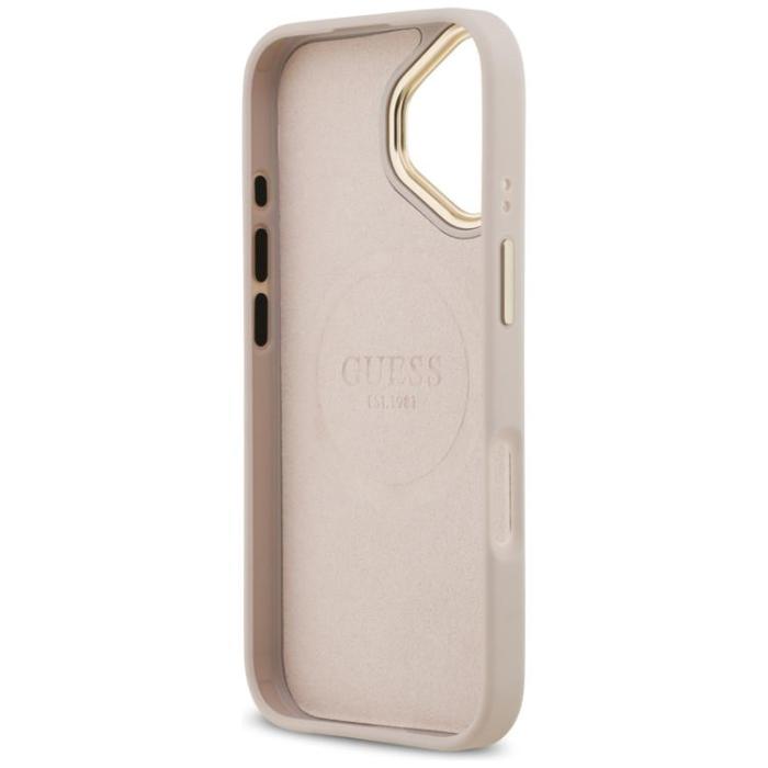Guess - Guess iPhone 17 Mobilskal 4G Logo Plate - Rosa