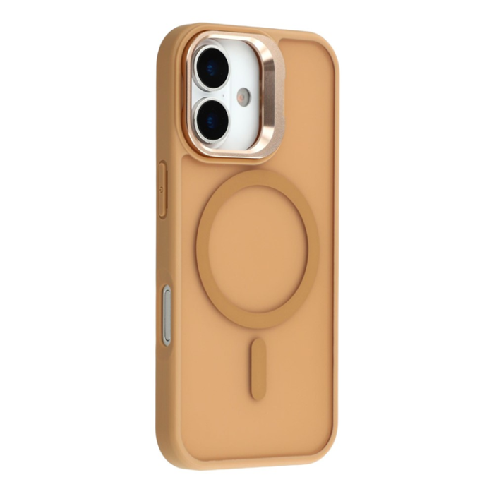 A-One Brand - iPhone 17 Mobilskal MagSafe Lins Kickstand - Ökenguld