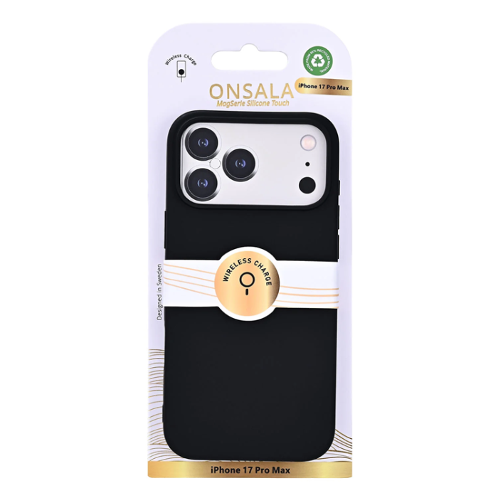 Onsala - ONSALA iPhone 17 Pro Max Mobilskal med Silikonkänsla - Svart
