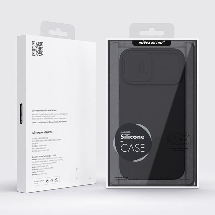 Nillkin - Nillkin CamShield Silky Silikon Skal iPhone 13 Pro Max - Blå