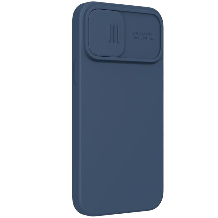 Nillkin - Nillkin CamShield Silky Silikon Skal iPhone 13 Pro Max - Blå