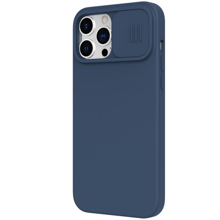 Nillkin - Nillkin CamShield Silky Silikon Skal iPhone 13 Pro Max - Blå