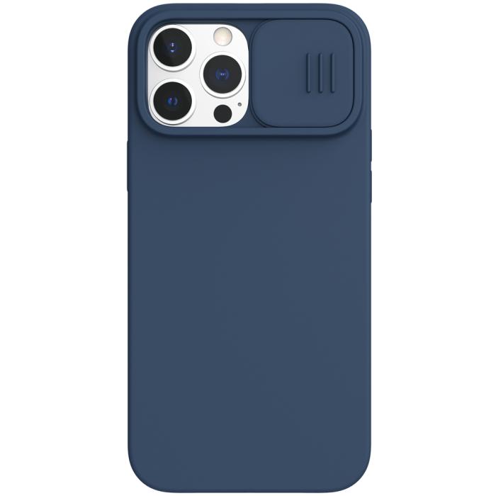 Nillkin - Nillkin CamShield Silky Silikon Skal iPhone 13 Pro Max - Blå