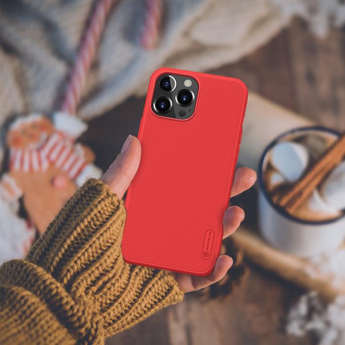 Nillkin - Nillkin Super Frosted Shield Pro Skal iPhone 13 Pro Max - Röd