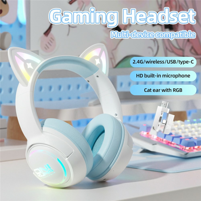 ONIKUMA - ONIKUMA Over-Ear Trådlösa Hörlurar Bluetooth Cat Ear GT838