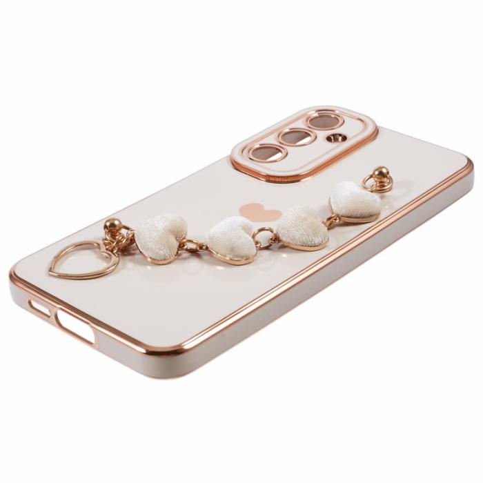 OEM - Mobilskal till Samsung Galaxy A55 5G TPU Electroplating - Vit