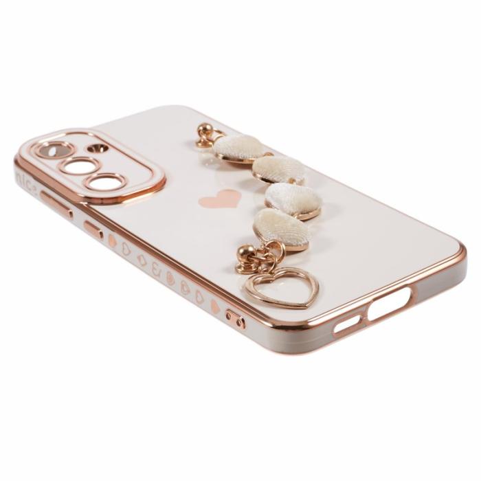 OEM - Mobilskal till Samsung Galaxy A55 5G TPU Electroplating - Vit