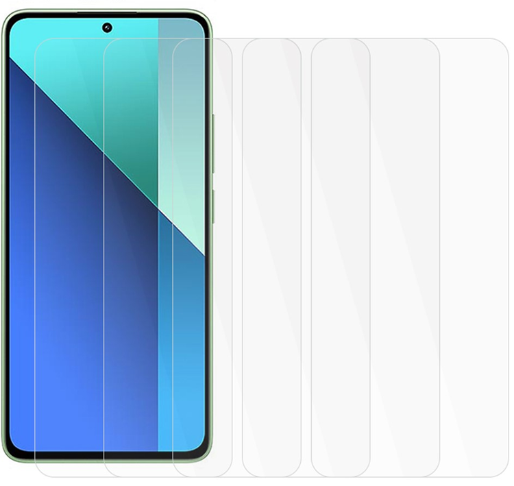 [5-Pack] Xiaomi Redmi Note 13 4G Härdat Glas Skärmskydd 2.5D - Clear | 5468 | AlltMobil