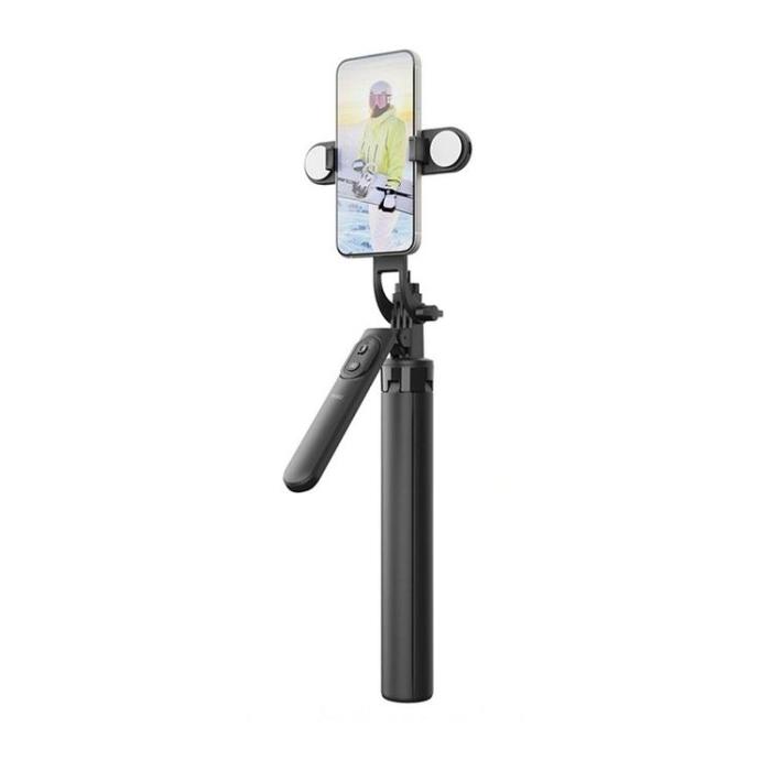WIWU - WiWU Selfie Stick Tripod och Dubbel LED-lampa Wi-SE012