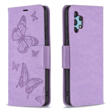 A-One Brand - Pl&aring;nboksfodral F&ouml;r iPhone 14 Pro Max Imprint Butterfly - Lila