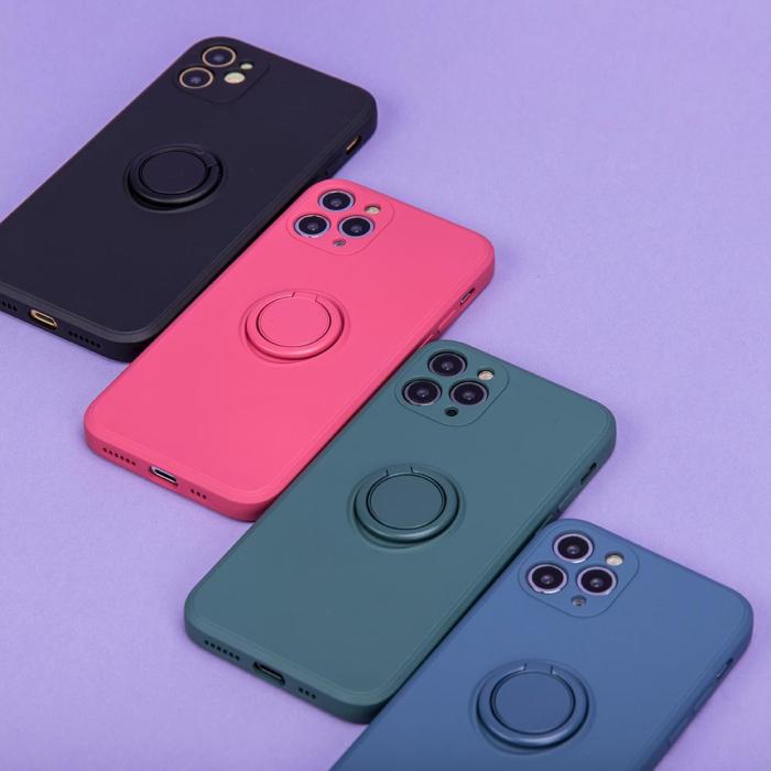 OEM - iPhone 13 Pro Skal Svart Finger Grip - Hållbart Skyddande