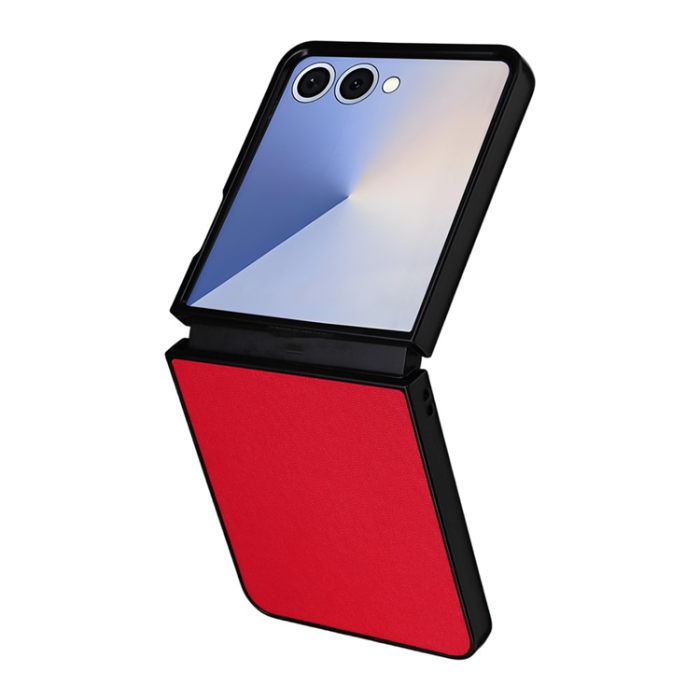 A-One Brand - Galaxy Z Flip 7 Mobilskal PU Läder Protective - Röd