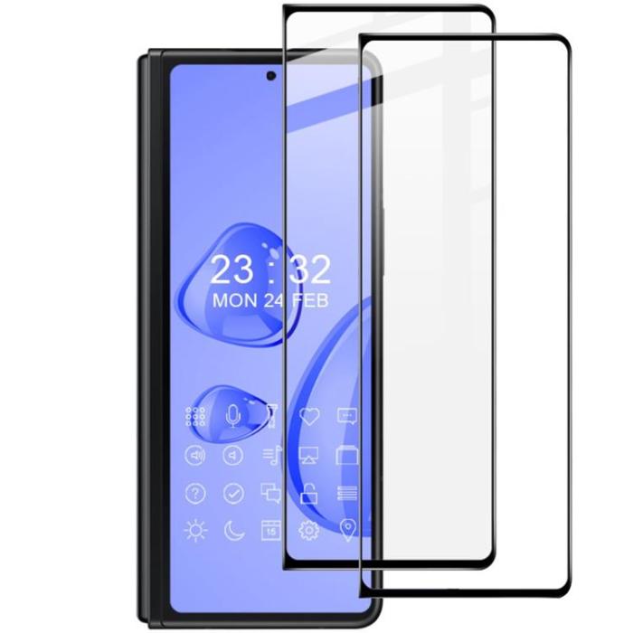 A-One Brand - [2-PACK] Galaxy Z Fold 4 Härdat Glas Skärmskydd HD Clear 9H - Svart