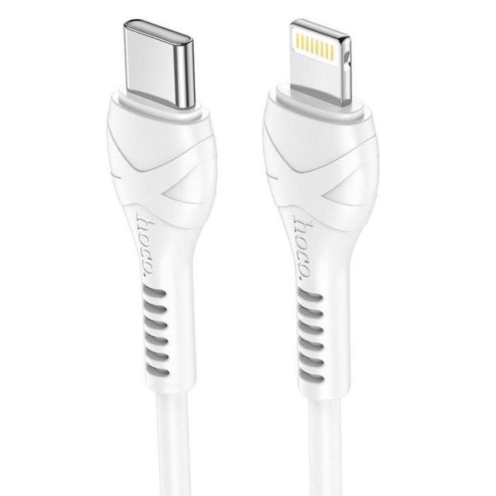 UTGATT - Hoco Snabb Typ-C Till Lightning Kabel 20W 1m - Vit