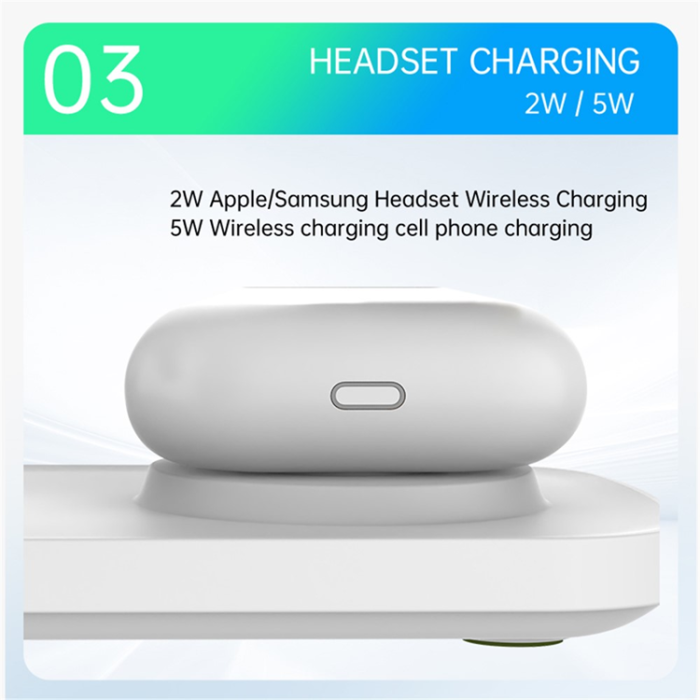 OEM - Qi2 MagSafe Trådlös Laddare iPhone, Apple Watch, Airpods T255 - Vit