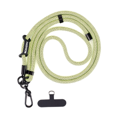 A-One Brand - Crossbody Mobilrem Lanyard Justerbar 7mm - Grön/Svart