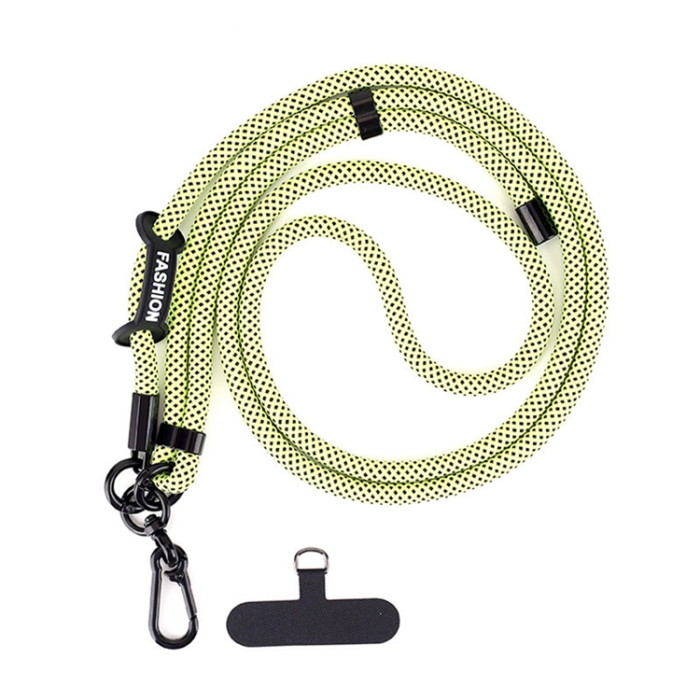 A-One Brand - Crossbody Mobilrem Lanyard Justerbar 7mm - Grön/Svart