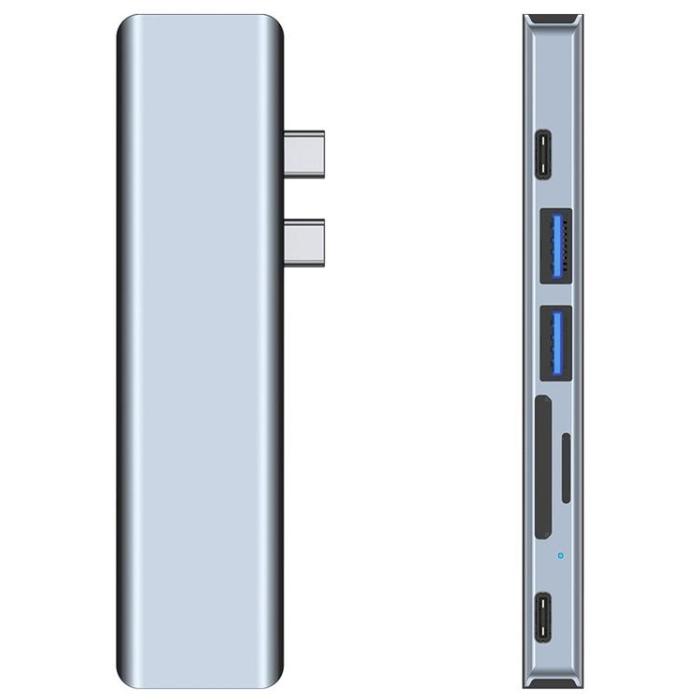 Tech-Protect - Tech-Protect V5-Hub Adapter 7in1 - Grå