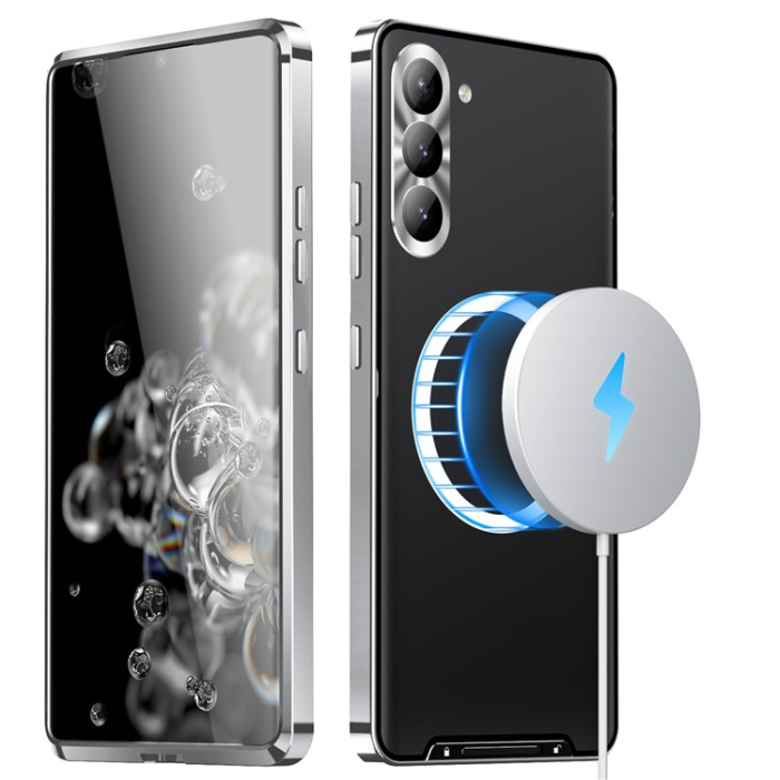 A-One Brand - Galaxy S23 Plus Mobilskal Magsafe Metall - Silver
