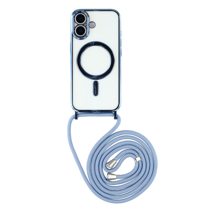 A-One Brand - iPhone 17 Mobilskal MagSafe Electroplating Edge TPU - Blå