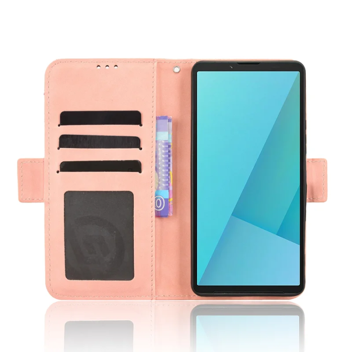 A-One Brand - Sony Xperia 10 VII Plånboksfodral Läder - Rosa