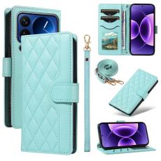 A-One Brand - Xiaomi 17 Pro Plånboksfodral Rhombus Läder Med Rem - Grön