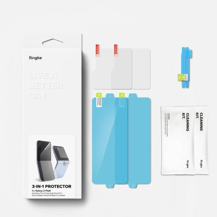 Ringke - [2-Pack] Ringke Galaxy Z Flip 6 Skärmskydd Set 3in1 - Clear