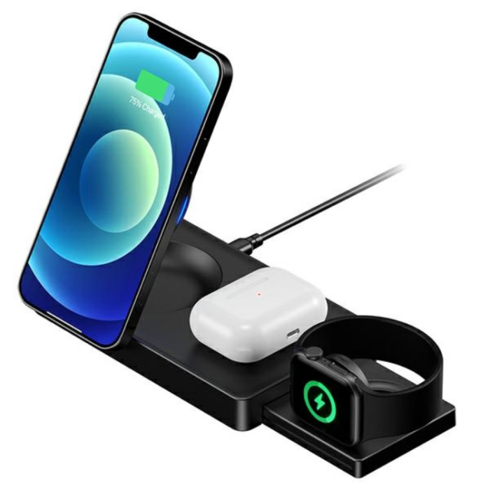 4smarts - 4smarts Trådlös Laddare 20W iPhone Apple Watch Airpods UltiMag - Svart