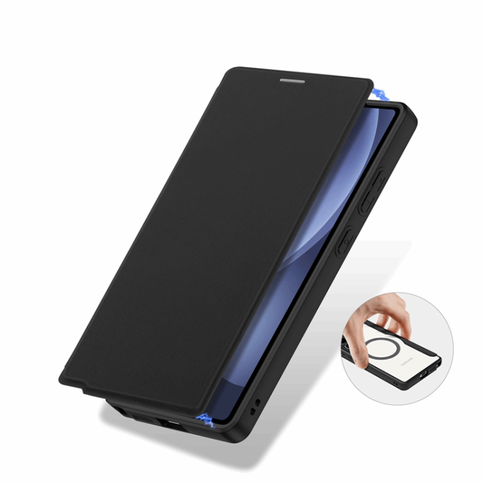 Dux Ducis - Dux Ducis Galaxy S25 Ultra Plånboksfodral MagSafe Skin X Pro - Svart