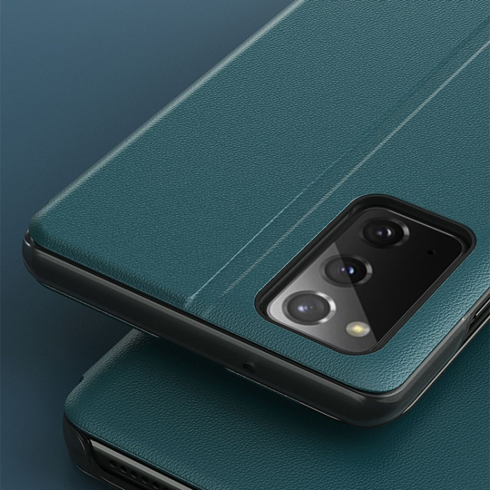 OEM - Galaxy A12 (2020/2021)/M12 Fodral Eco Läder View - Blå