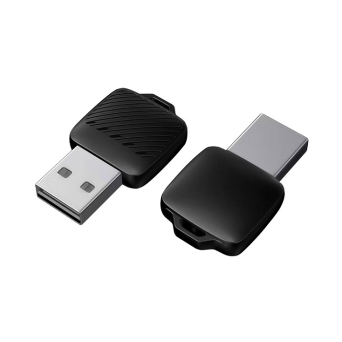 A-One Brand - CarPlay 2in1 USB Mini Trådbunden Trådlös Adapter EC03 - Svart