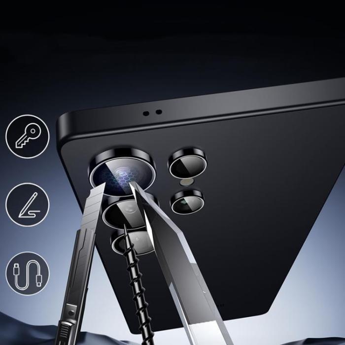 ESR - ESR Galaxy S25 Ultra Härdat Glas Kameralinsskydd Armorite - Svart