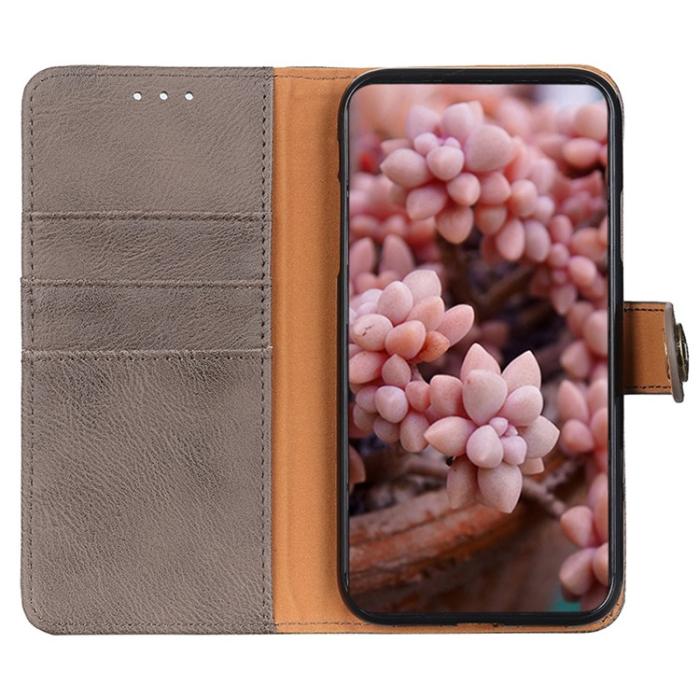 KHAZNEH - KHAZNEH Galaxy S23 FE Plånboksfodral Cowhide - Khaki