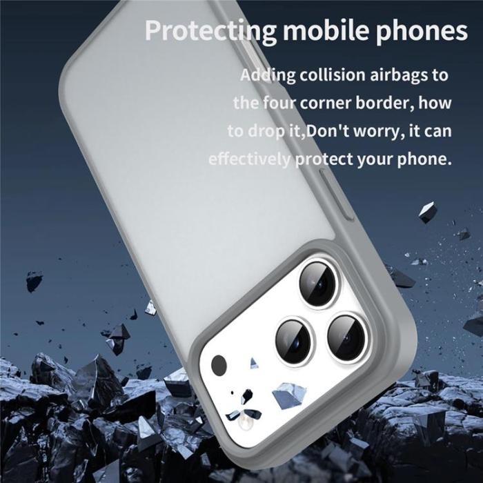 A-One Brand - iPhone 17 Pro Max Mobilskal Skin Touch Matte - Silver