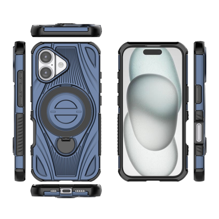 A-One Brand - iPhone 17 Mobilskal MagSafe Magnetic Kickstand - Mörkblå