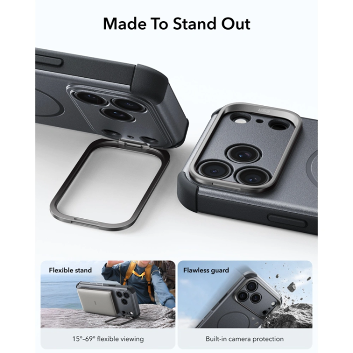 ESR - ESR Mobilskal För iPhone 17 Pro/18 Pro Magsafe Cyber Tough Kickstand