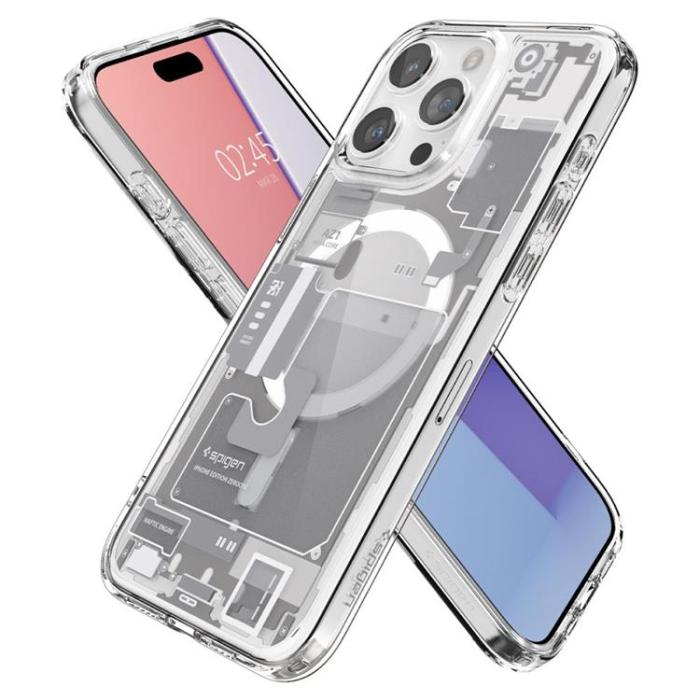 Spigen - Spigen iPhone 15 Pro Mobilskal Magsafe Hybrid - Zero One Vit