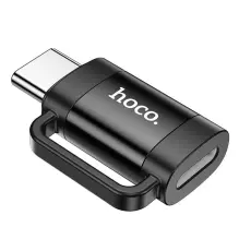 Hoco - Hoco Adapter OTG USB-C Till Lightning 3A UA31E - Svart