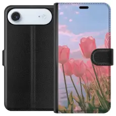 Gustaf - Pl&aring;nboksfodral till Apple iPhone 17 Air med Rosa Tulpaner