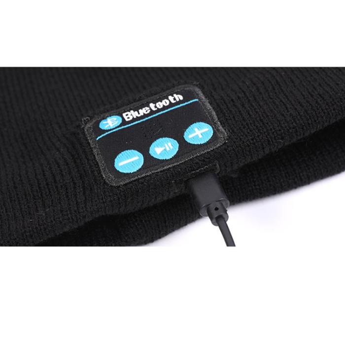 A-One Brand - Beanie Mössa med inbyggt bluetooth-headset - Svart