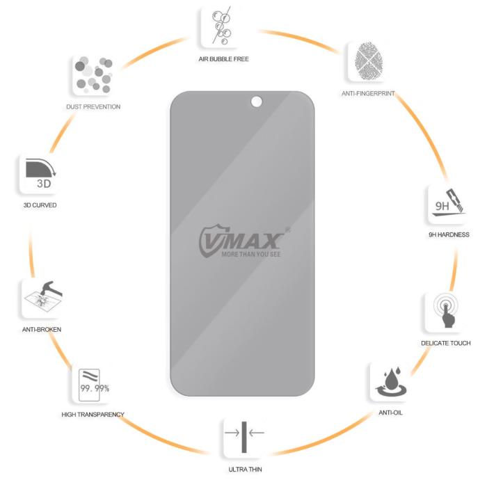 VMAX - iPhone 12 Pro Max Skärmskydd Härdat Glas Hög Klarhet
