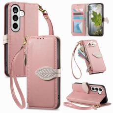 OEM - Mobilfodral f&ouml;r Samsung Galaxy S26 Magnetiskt Konstl&auml;der - Ros&eacute;guld