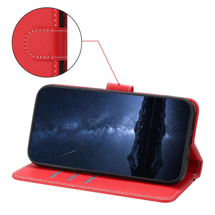 OEM - Plånboksfodral för Samsung Galaxy S26 Magnetiskt Konstläder - Röd