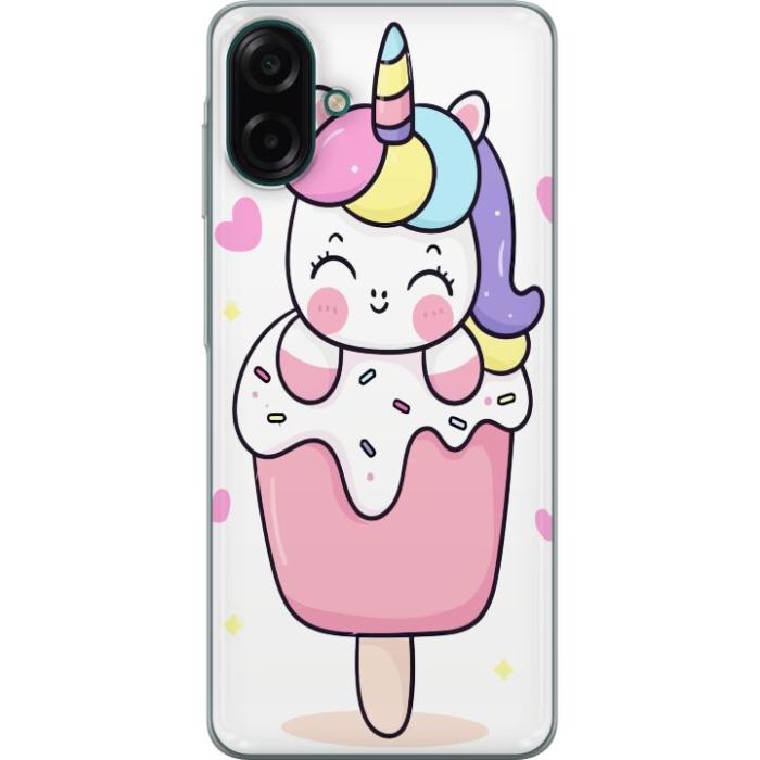 iSecrets - Mobilskal till Samsung Galaxy A07 4G med Glad enhörning