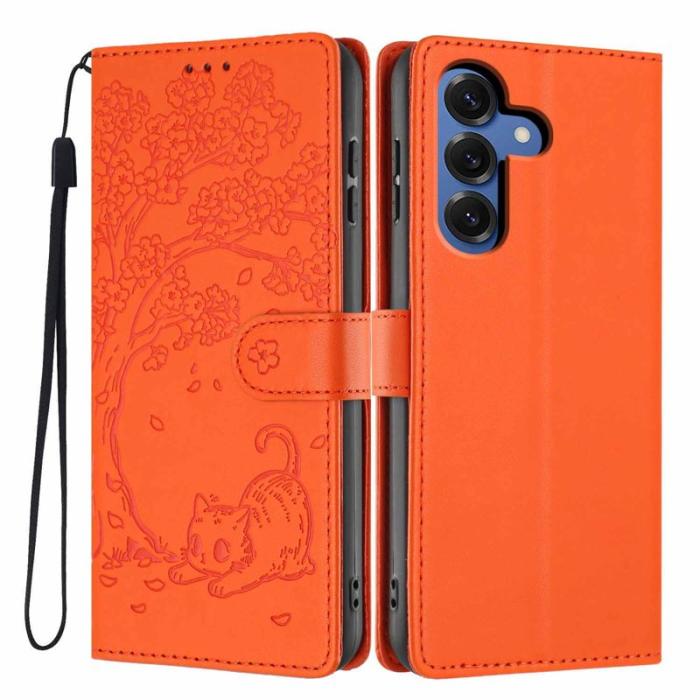 OEM - Plånboksfodral för Samsung Galaxy S26 Konstläder Ställ - Orange