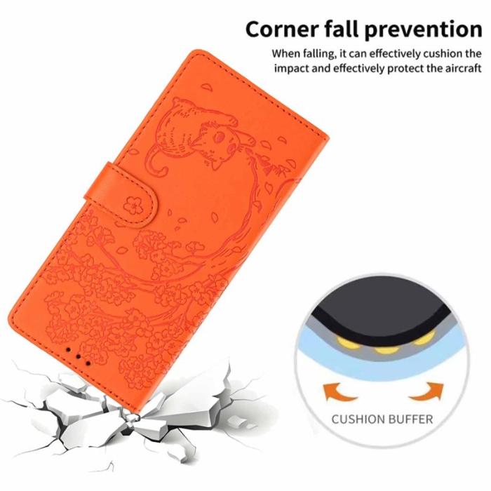 OEM - Plånboksfodral för Samsung Galaxy S26 Konstläder Ställ - Orange